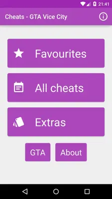 Cheats - GTA Vice City android App screenshot 3